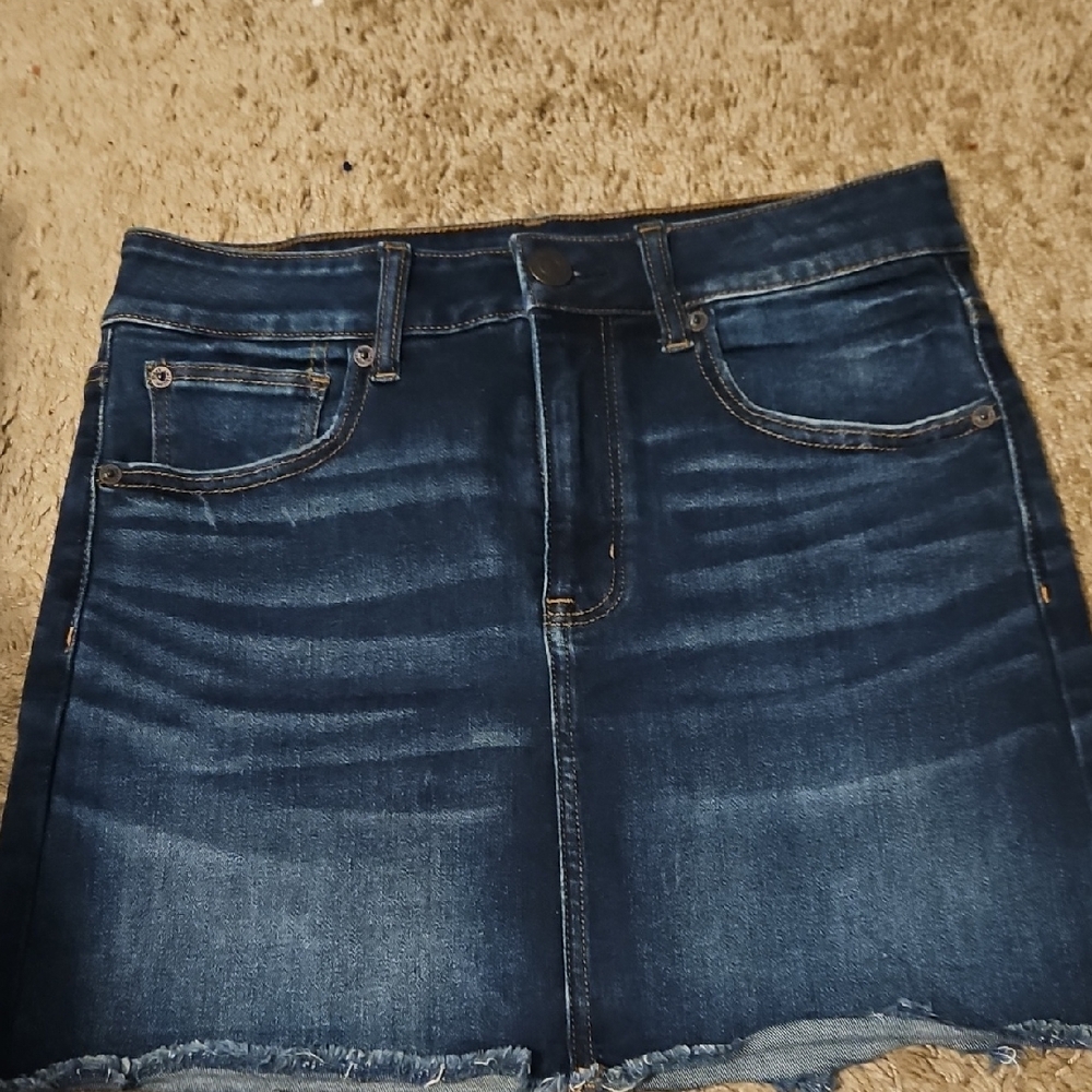 Dark Blue Denim Skirt